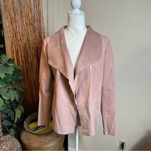 Bar III Blush Women's Blazer with Suede Accents